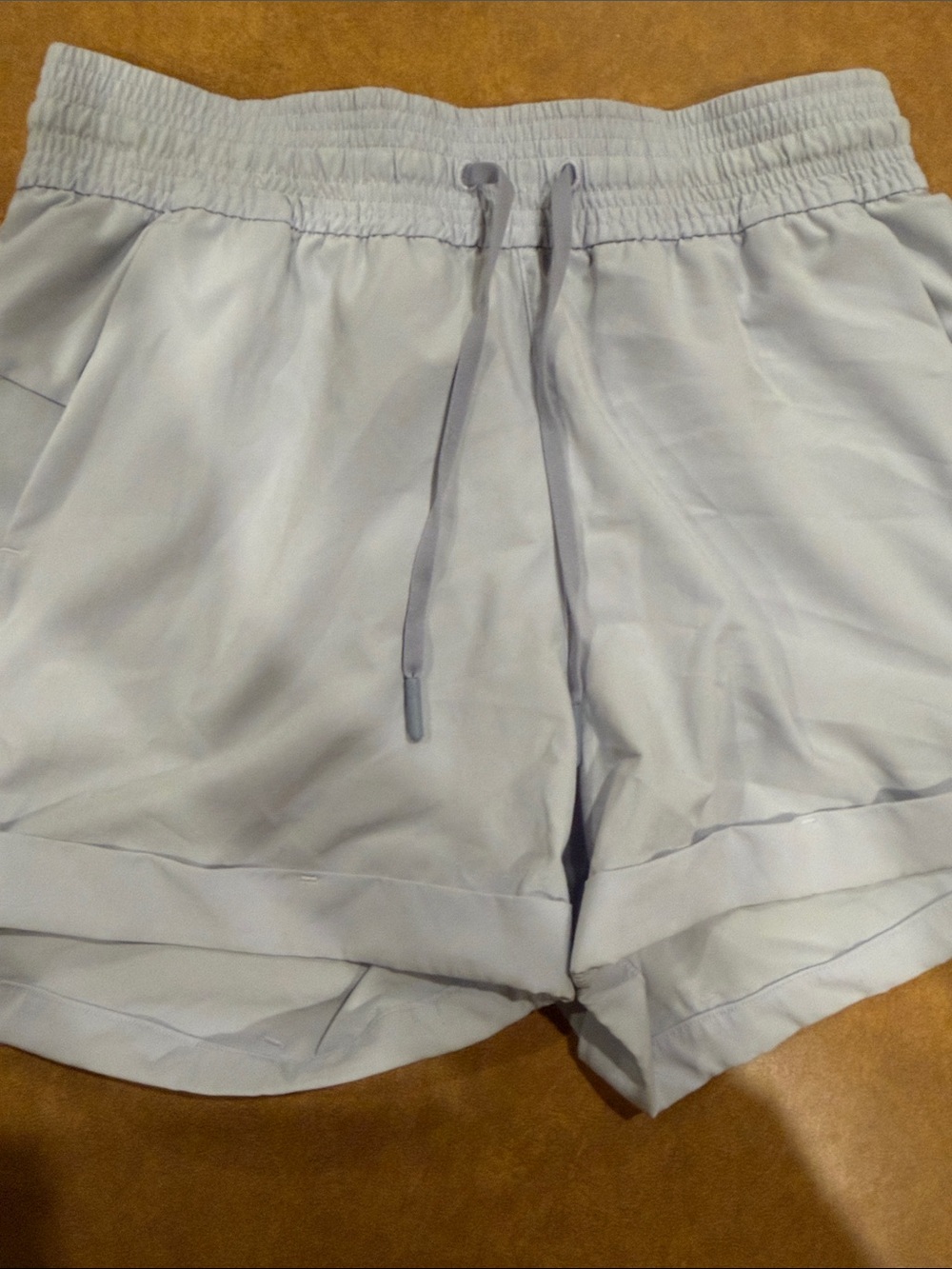 lululemon athletica Light Gray Athletic Drawstring Shorts